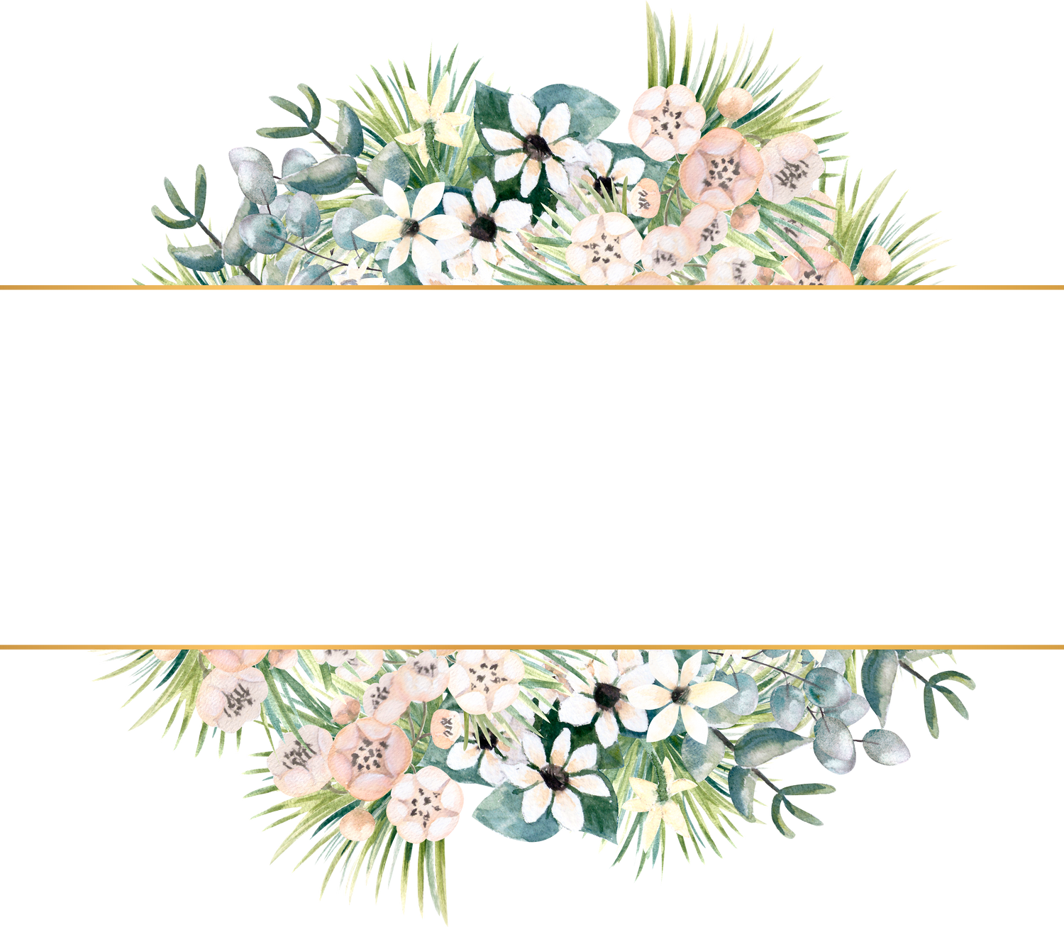 Picture Border and Frame with Flowers Design